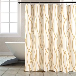 NEW IN OG PACKAGING Biscaynebay Long Textured Shower Curtain w/ Liner